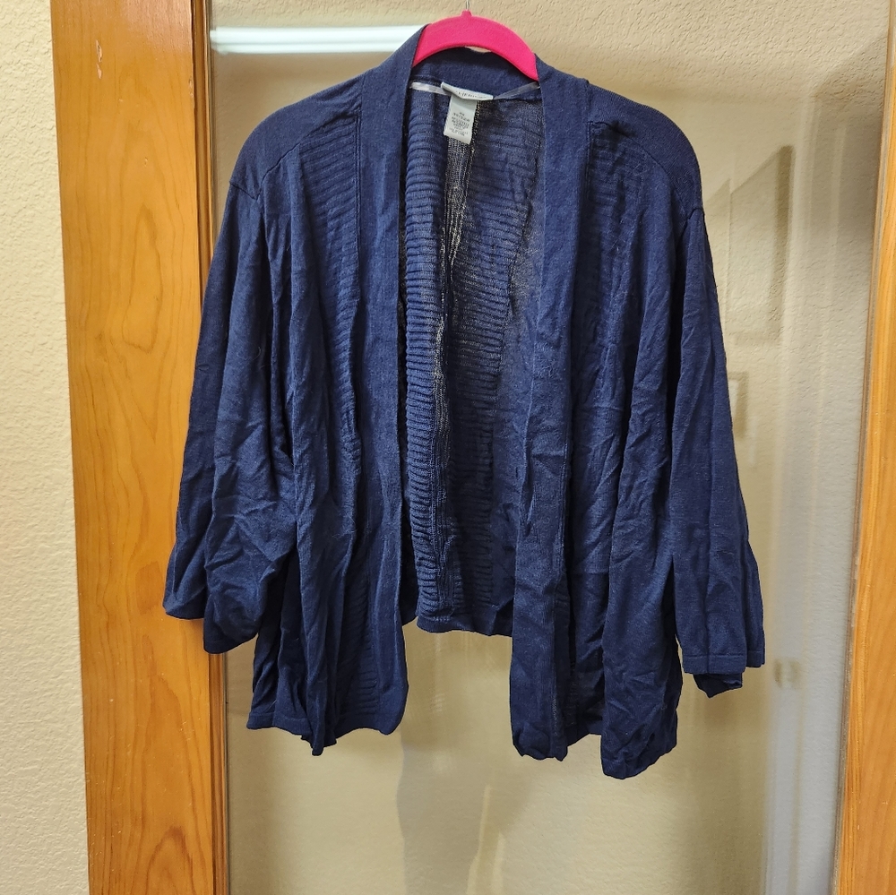 Blue, cover up, top, knit, Catherine's, 4x, plus great condition